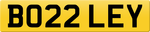 BO22 LEY private number plate